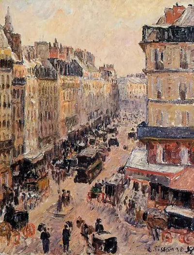 Reproduction du tableau « Rue Saint-Lazare, Effet du Soleil - Camille Pissarro » par Alpha Reproduction en peinture à l’huile