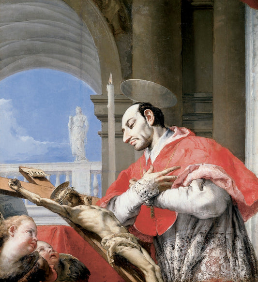 Reproduction du tableau « Saint Charles Borromeo - Giovanni Battista Tiepolo » par Alpha Reproduction en peinture à l’huile