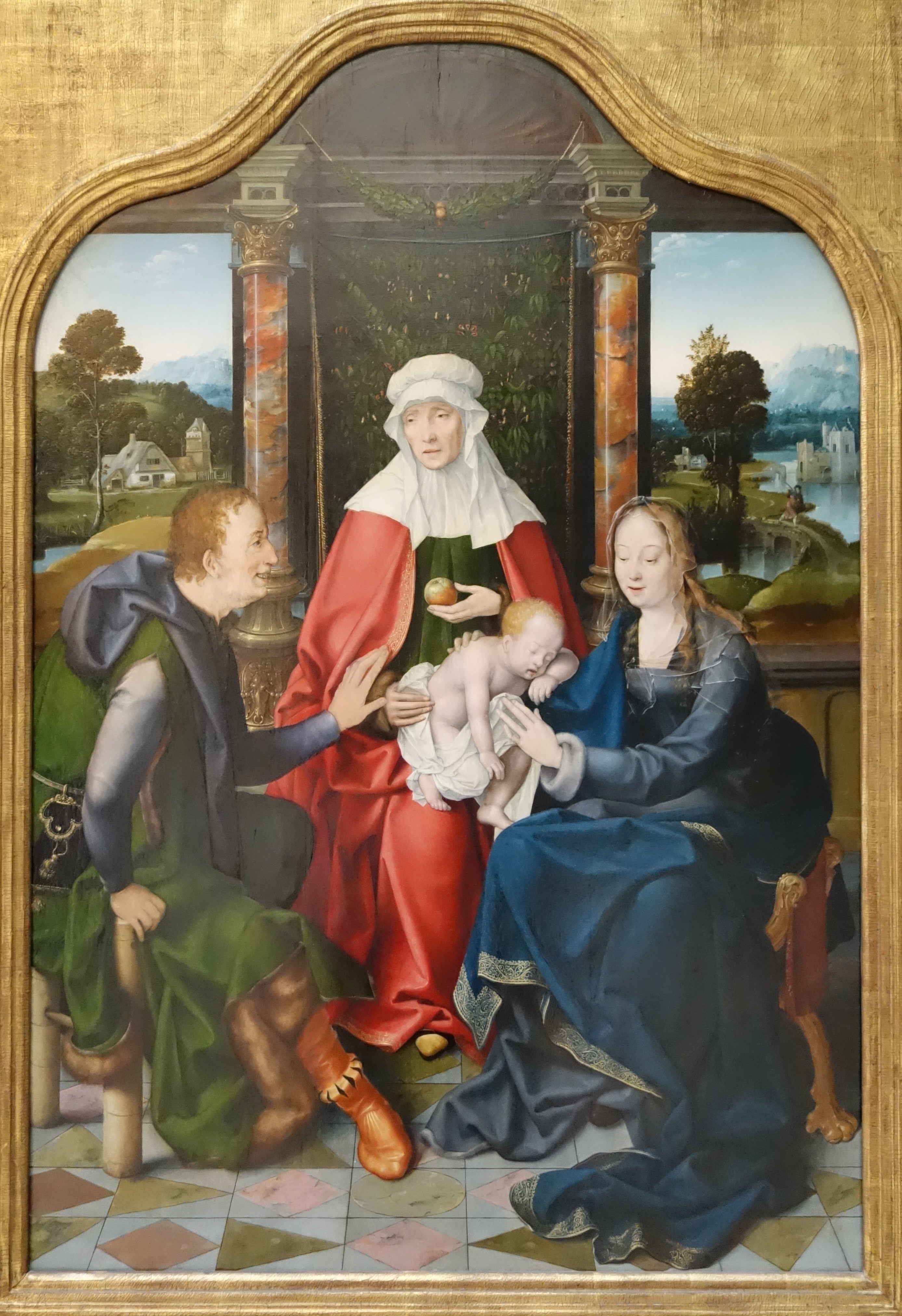 Sainte Anne Trinitaire et Saint Joachim - Joos van Cleve
