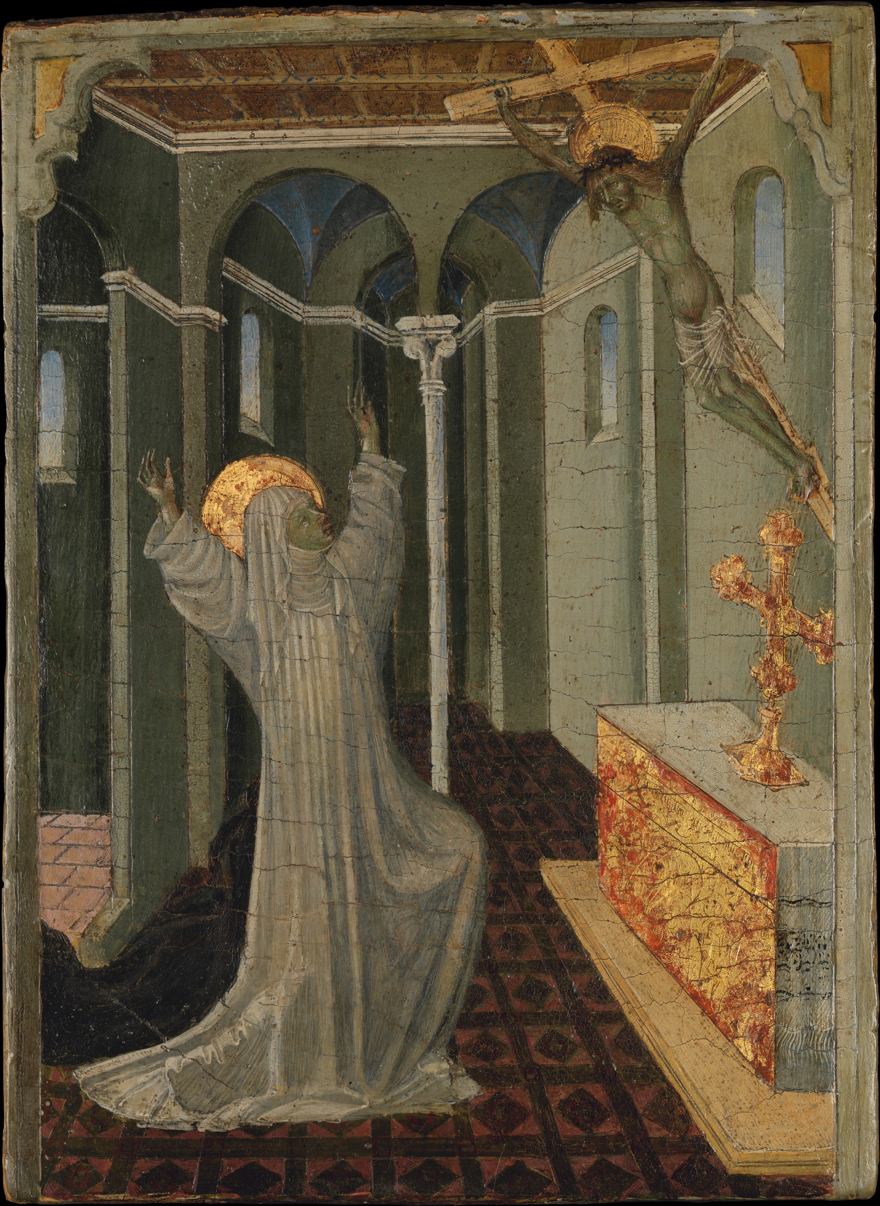 Sainte Catherine de Sienne recevant les stigmates - Giovanni di Paolo