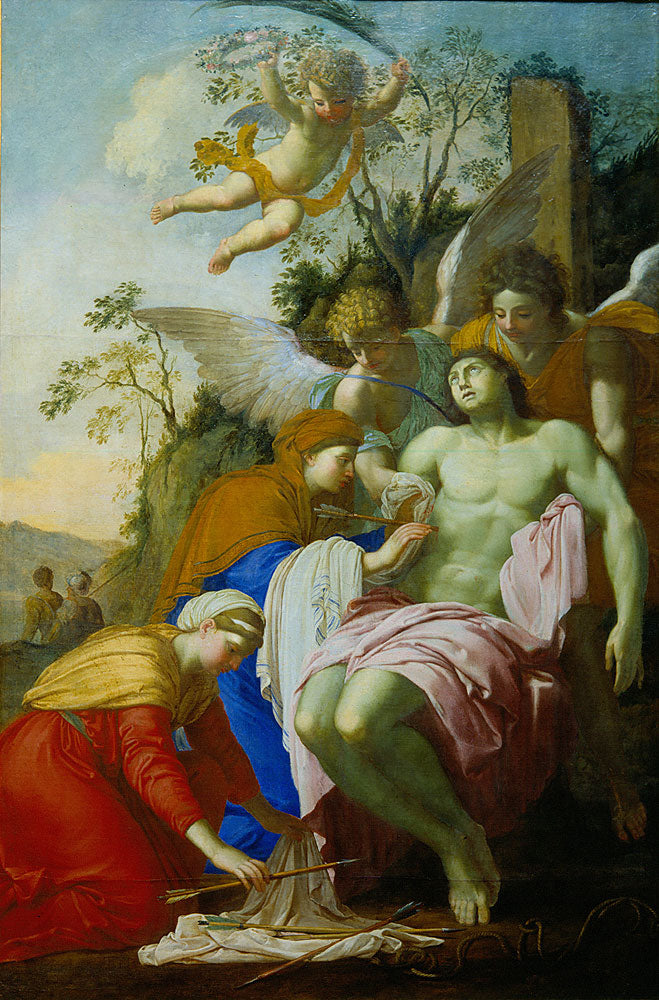 Saint Sébastien secouru par Irène - Eustache Le Sueur