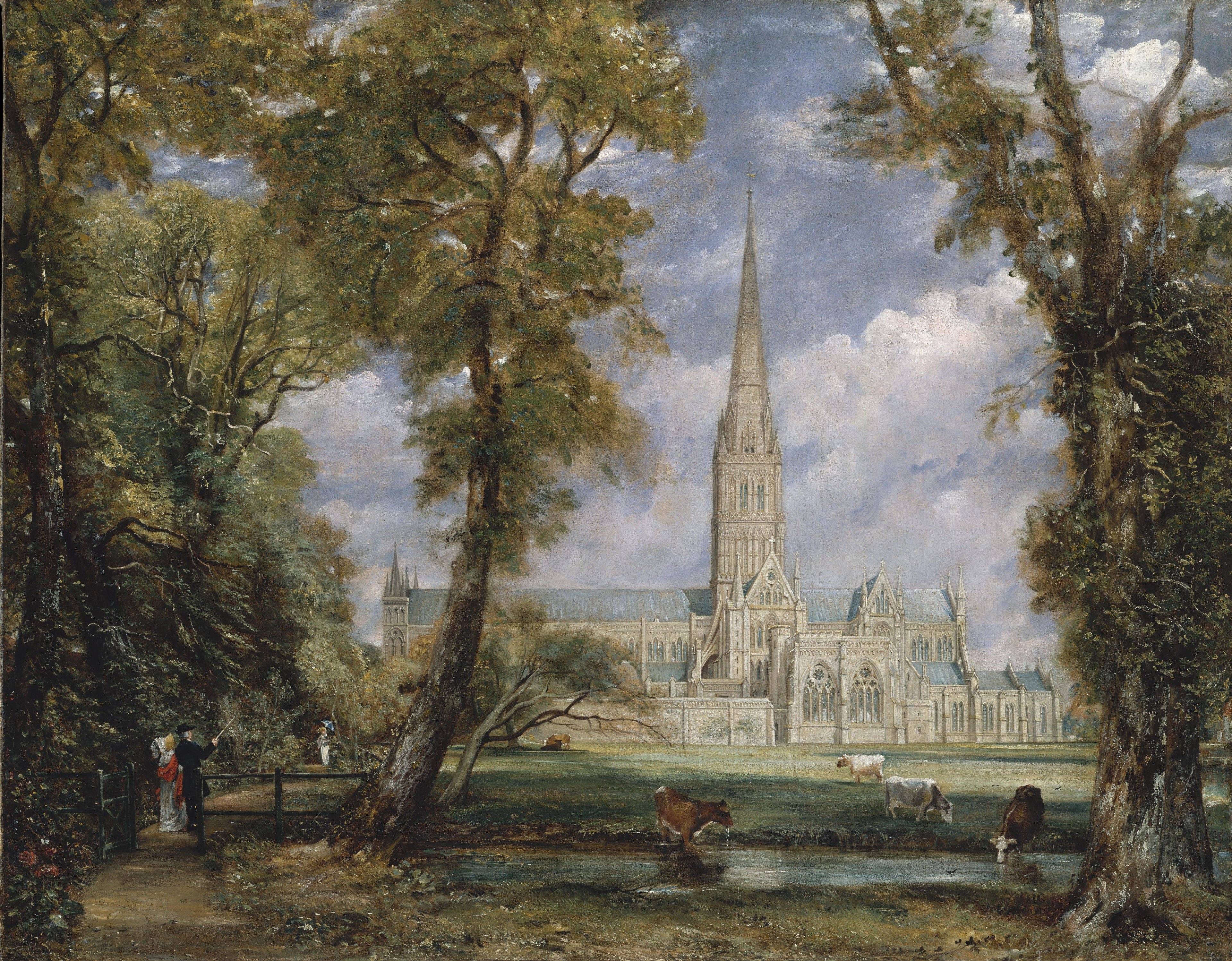 La Cathédrale de Salisbury vues des jardins de l'évêque - John Constable