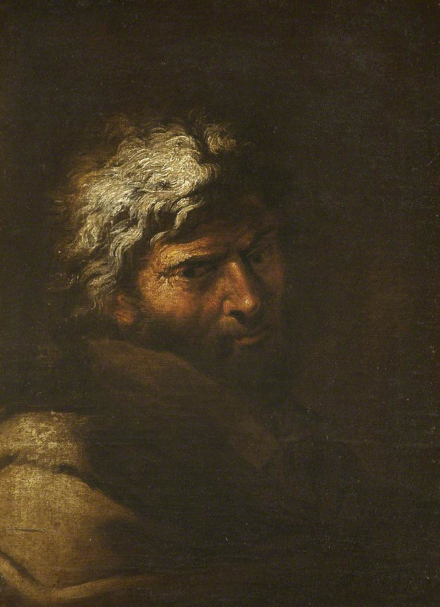 Tête d'un philosophe, appelé « Démocrite » - Salvator Rosa