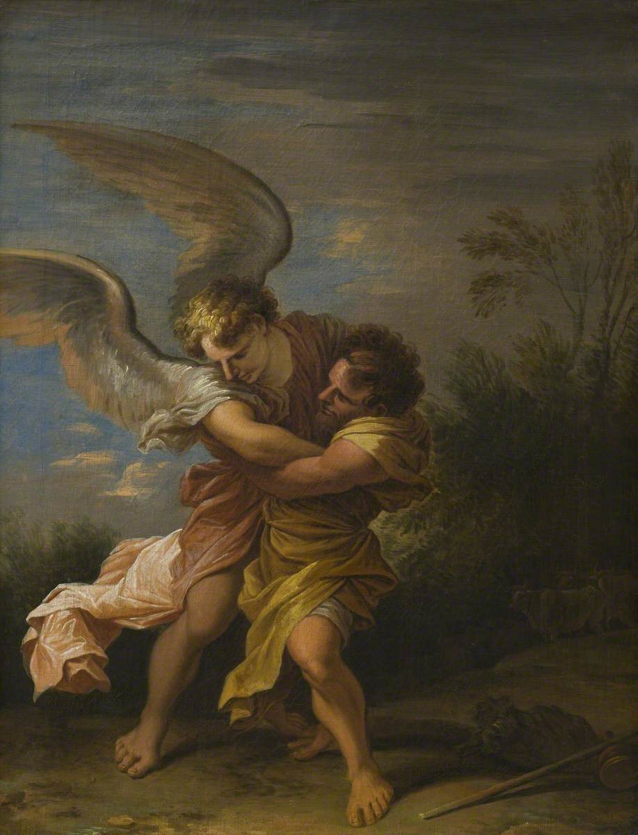 Jacob aux prises avec l'ange - Salvator Rosa