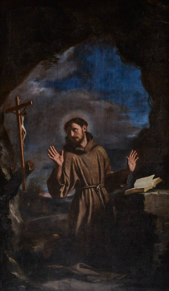 Saint François en adoration du crucifix - Guercino