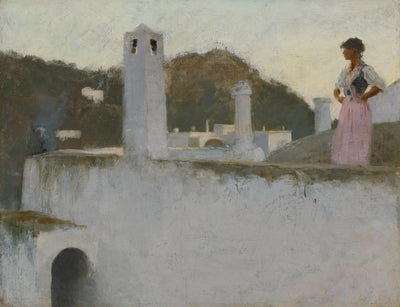 Reproduction du tableau « Vue de Capri - John Singer Sargent » par Alpha Reproduction en peinture à l’huile