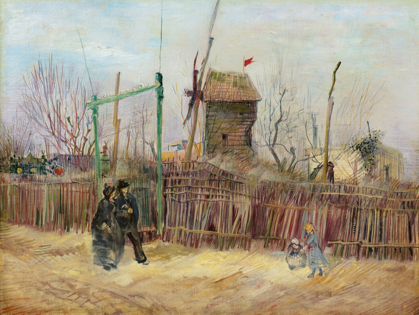 🎡סצנת רחוב במונמארטר וינסנט ואן גוך (1887)