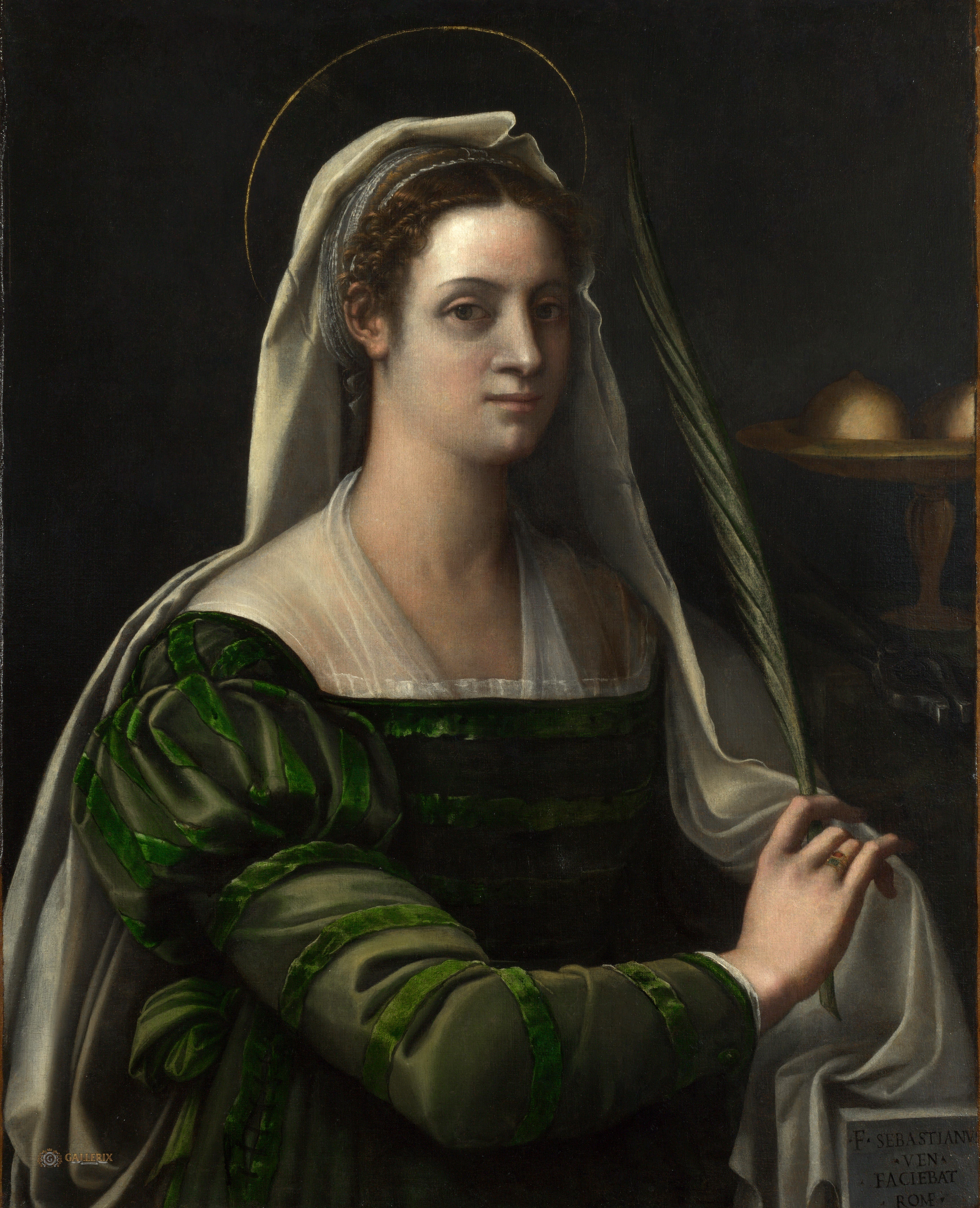 Portrait d'une dame aux attributs de sainte Agathe - Sebastiano del Piombo
