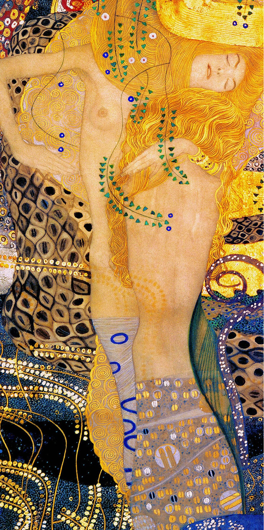 🐍✨ נחש מים II – גוסטב קלימט (1904–1907)