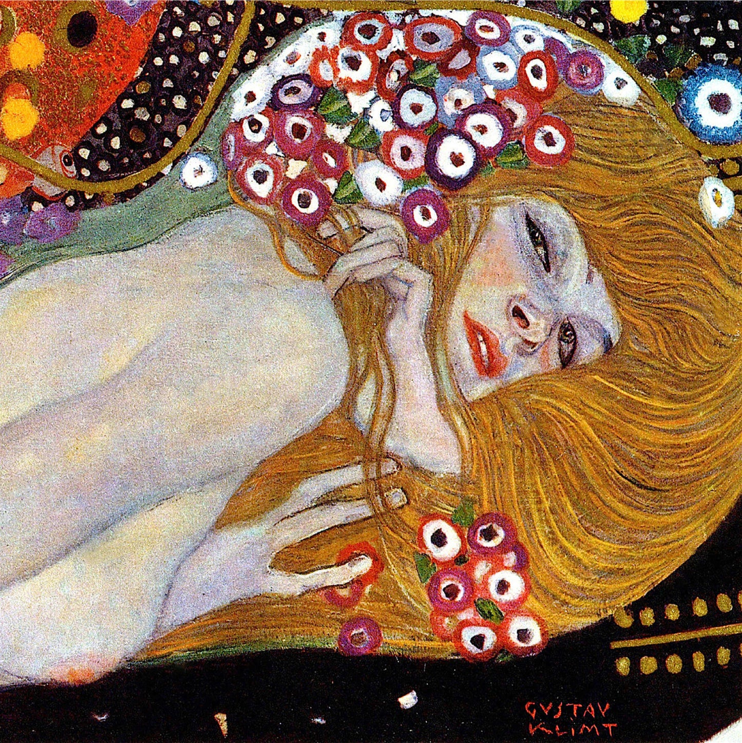 🐍 נחשים במים II (פרט) – גוסטב קלימט (1904–1907)