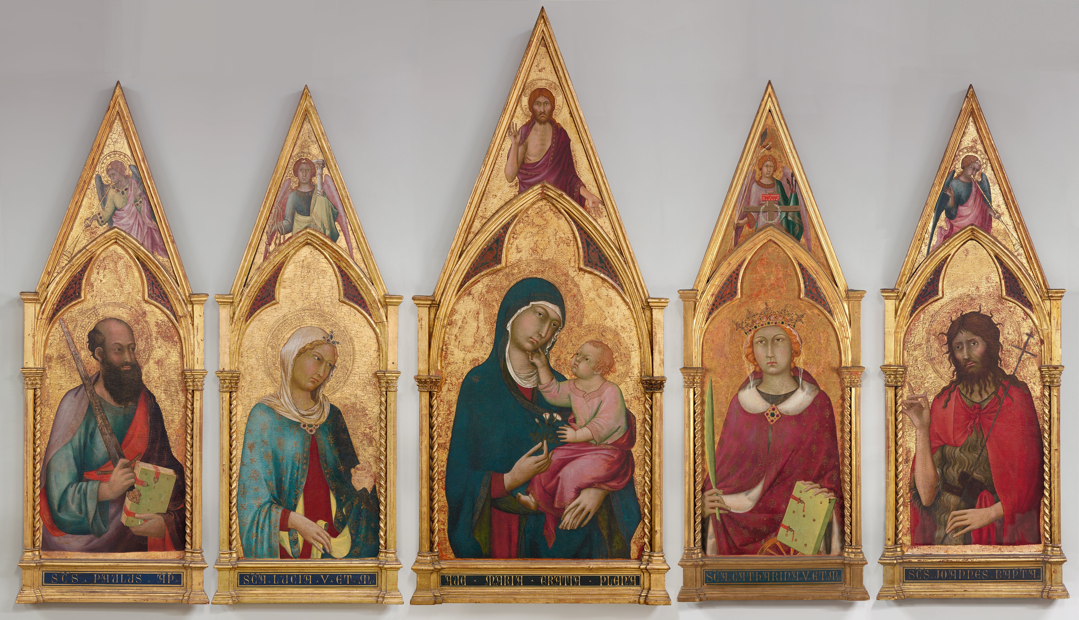 Vierge à l'Enfant avec des saints - Simone Martini
