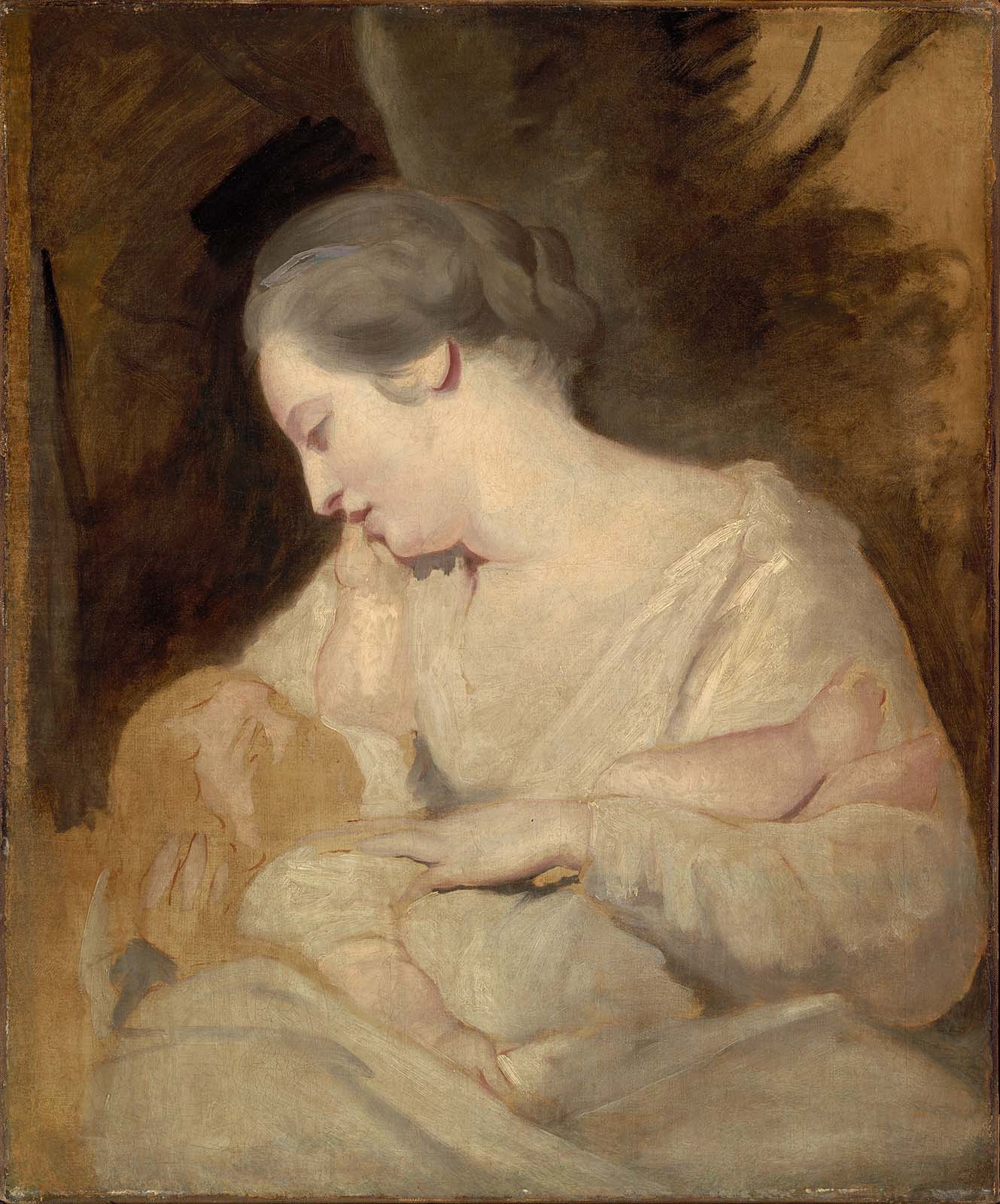 Mme Richard Hoare tenant son enfant - Joshua Reynolds