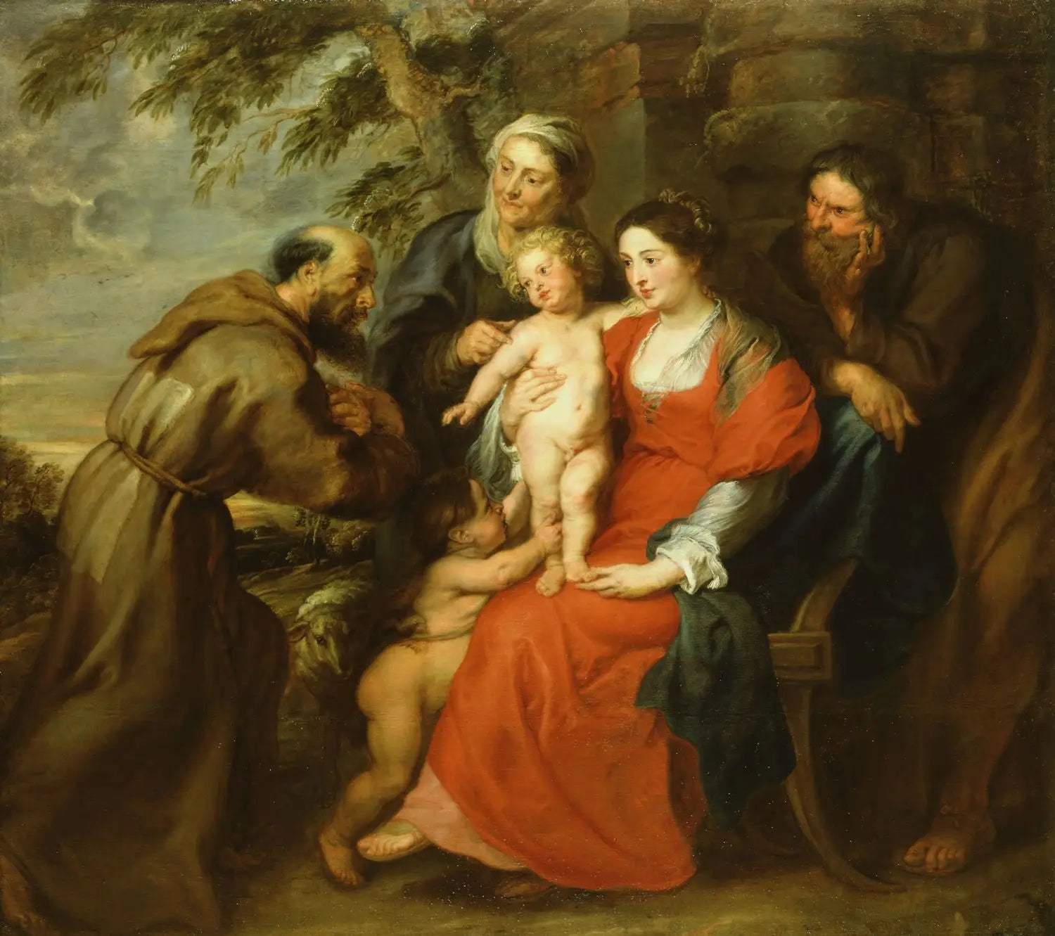 La Sainte Famille avec Saint François - Peter Paul Rubens - Alpha Reproduction