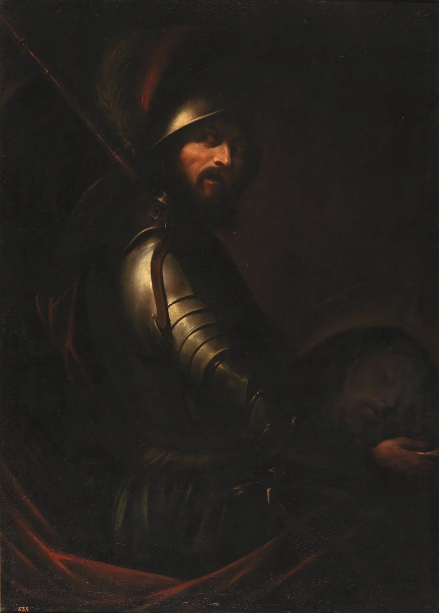 Soldat portant la tête de Jean-Baptiste - Bartolomeo Manfredi image 1 tableau peint à l’huile sur toile