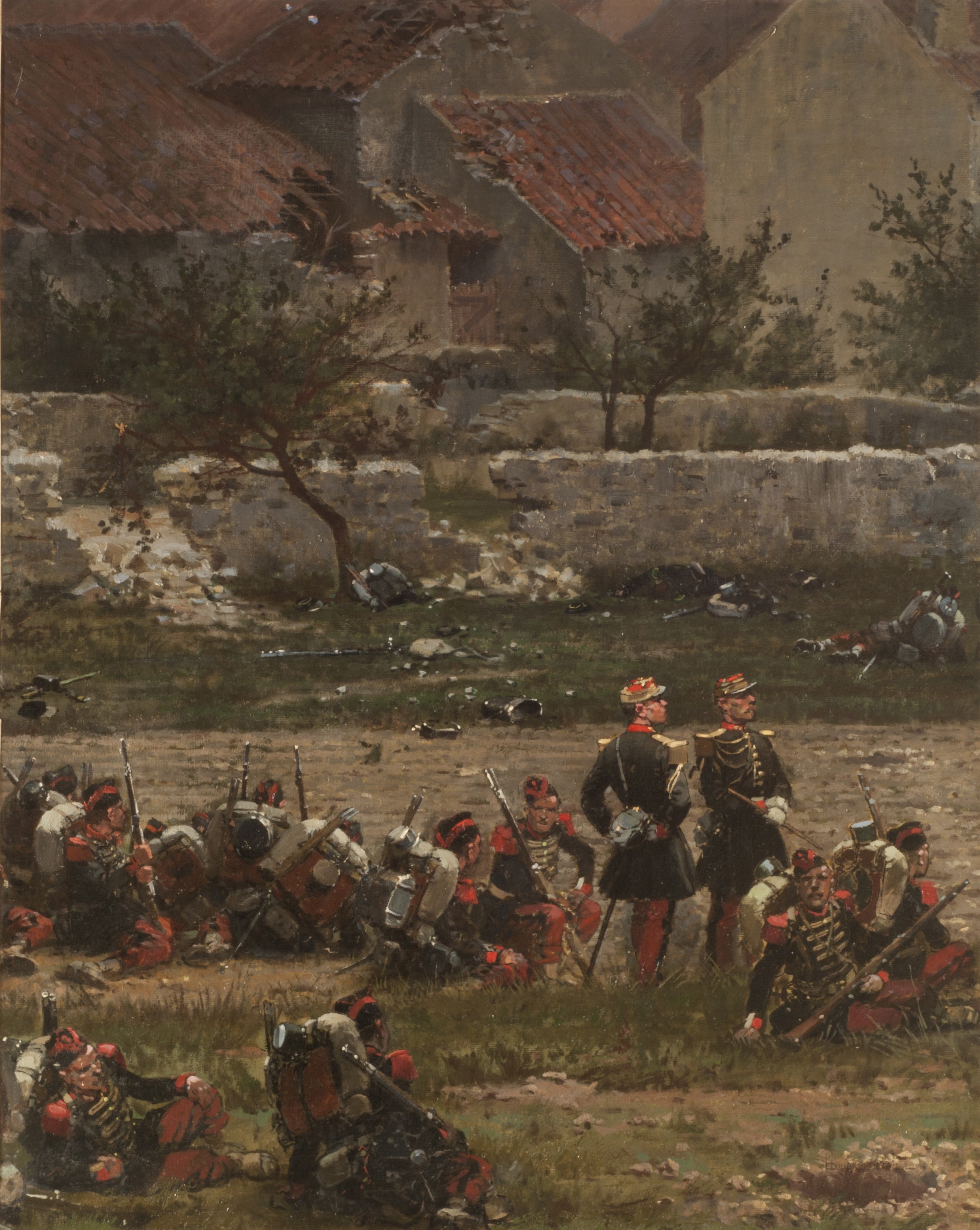Soldats au repos (Panorama de la bataille de Rezonville) (Fragment) - Édouard Detaille