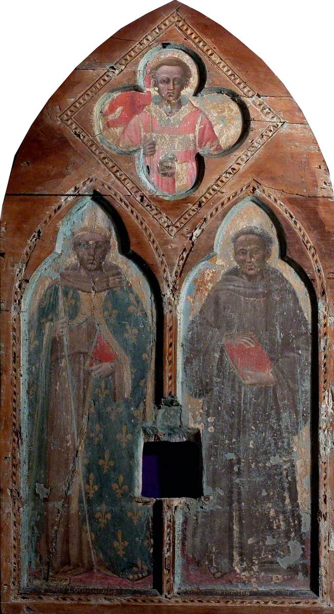 Saint Louis de Toulouse et saint Antoine de Padoue avec saint Étienne - Spinello Aretino