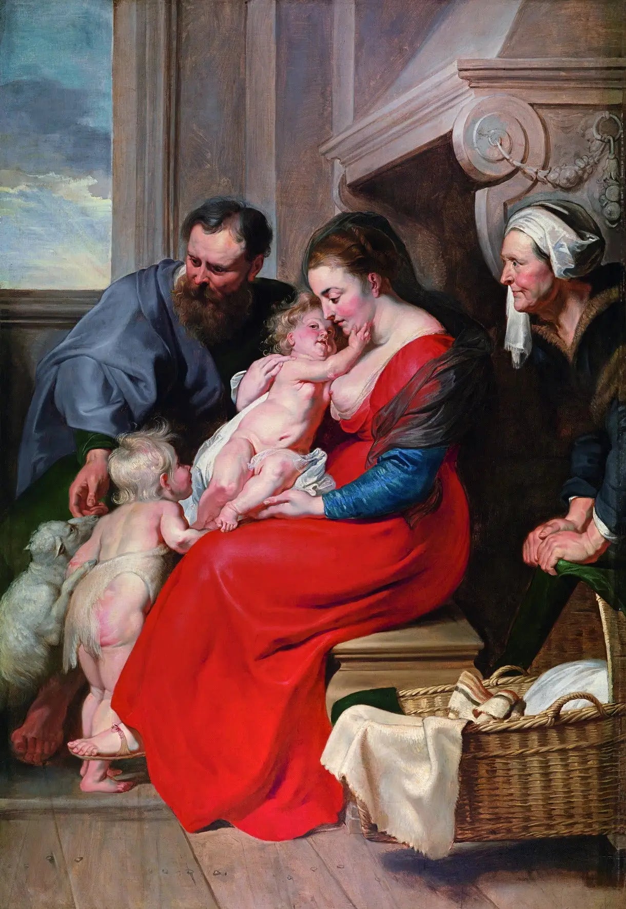 La Sainte Famille avec sainte Élisabeth et saint Jean-Baptiste - Peter Paul Rubens - Alpha Reproduction