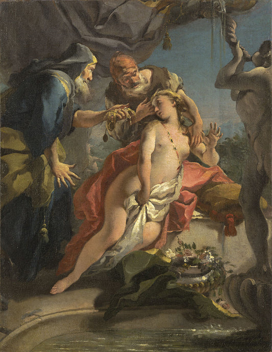 Reproduction du tableau « Susanna et les aînés - Giovanni Battista Tiepolo » par Alpha Reproduction en peinture à l’huile