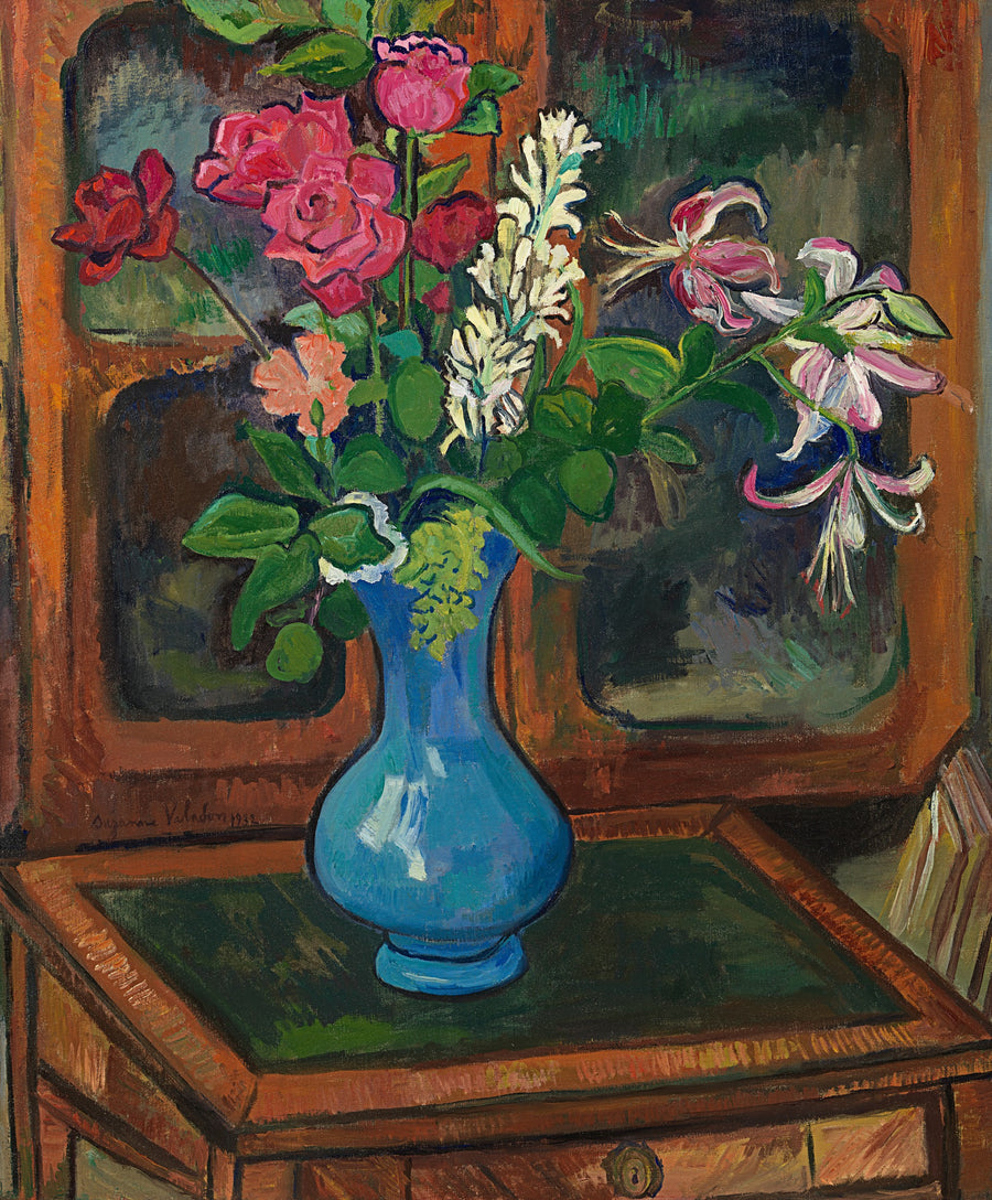 Bouquet de fleurs sur une petite table - Suzanne Valadon