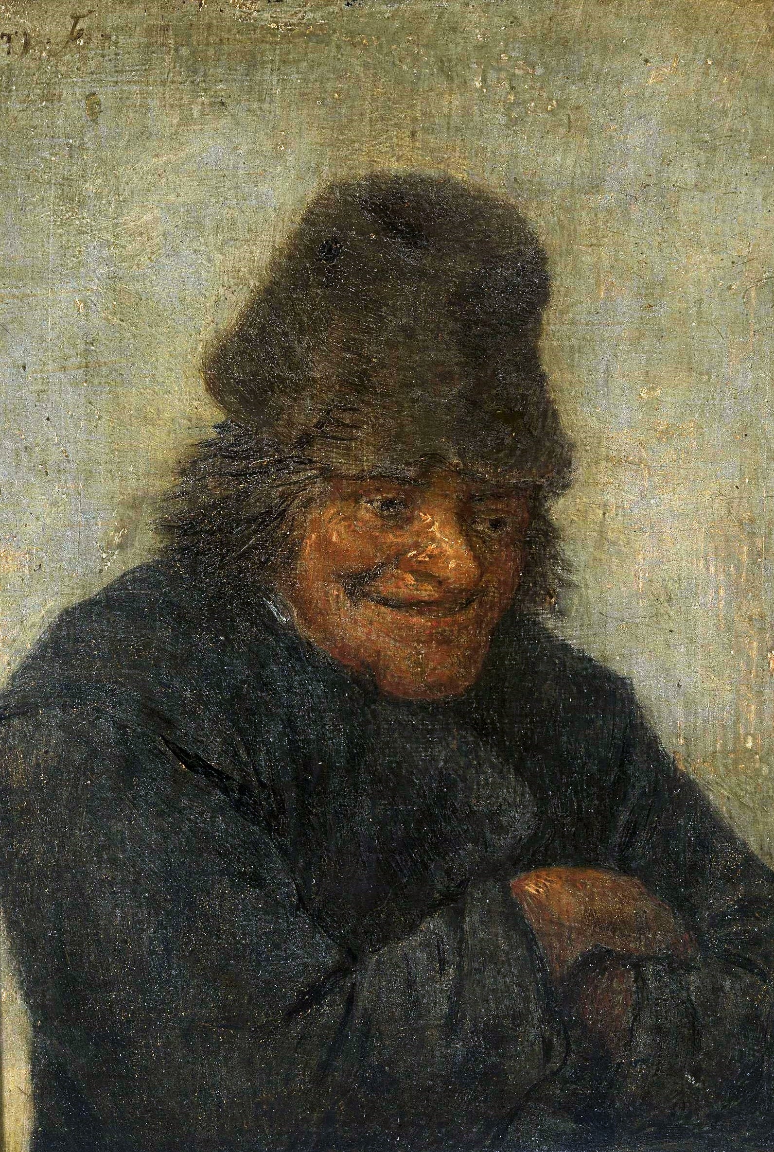 Le paysan souriant. - David Teniers le Jeune