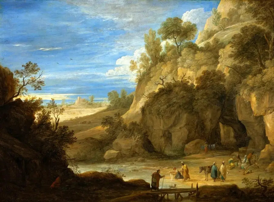 Paysage avec des Tsiganes. - David Teniers le Jeune - Alpha Reproduction