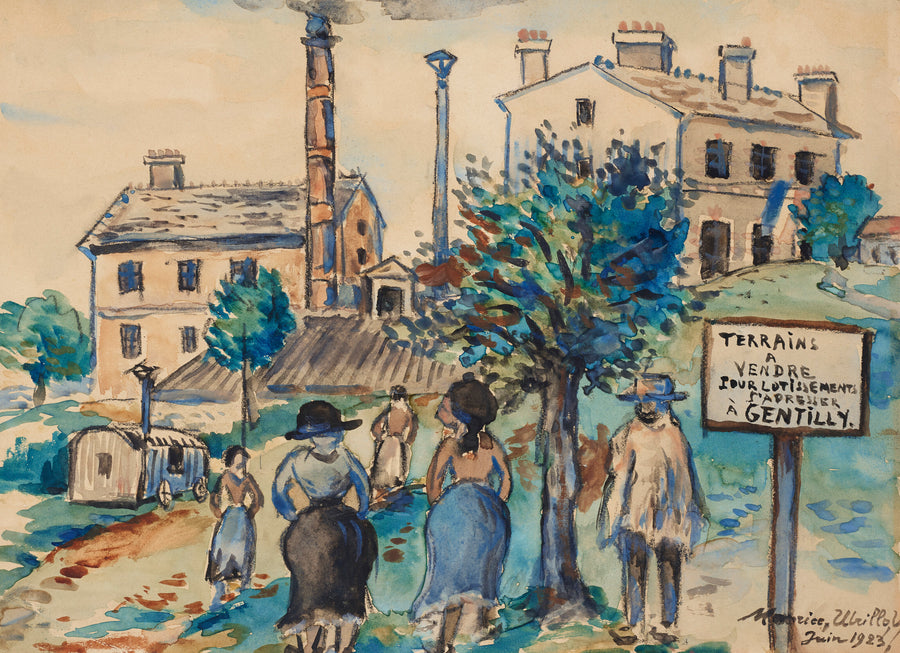 Terrain à vendre, Gentilly (1923) - Maurice Utrillo