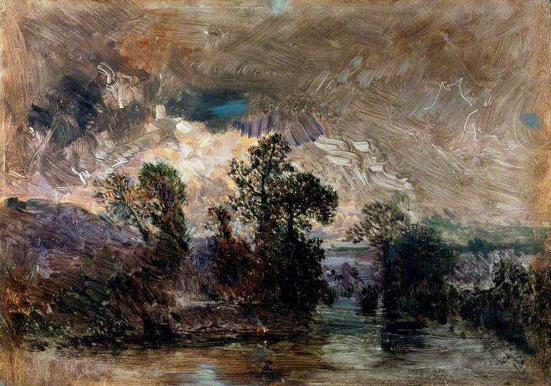 Paysage sous un ciel orageux - Théodore Rousseau
