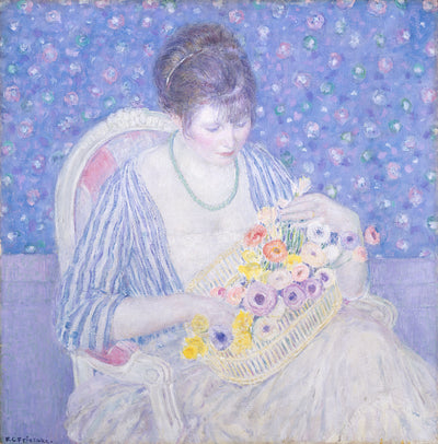 Le panier de fleurs - Frederick Carl Frieseke - Alpha Reproduction