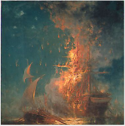 L'incendie du « Philadelphia » - Edward Moran
