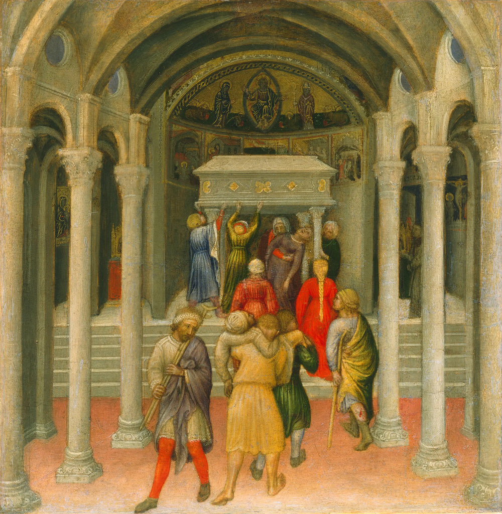 Les infirmes et les malades guéris au tombeau de Saint Nicolas - Gentile da Fabriano - Alpha Reproduction