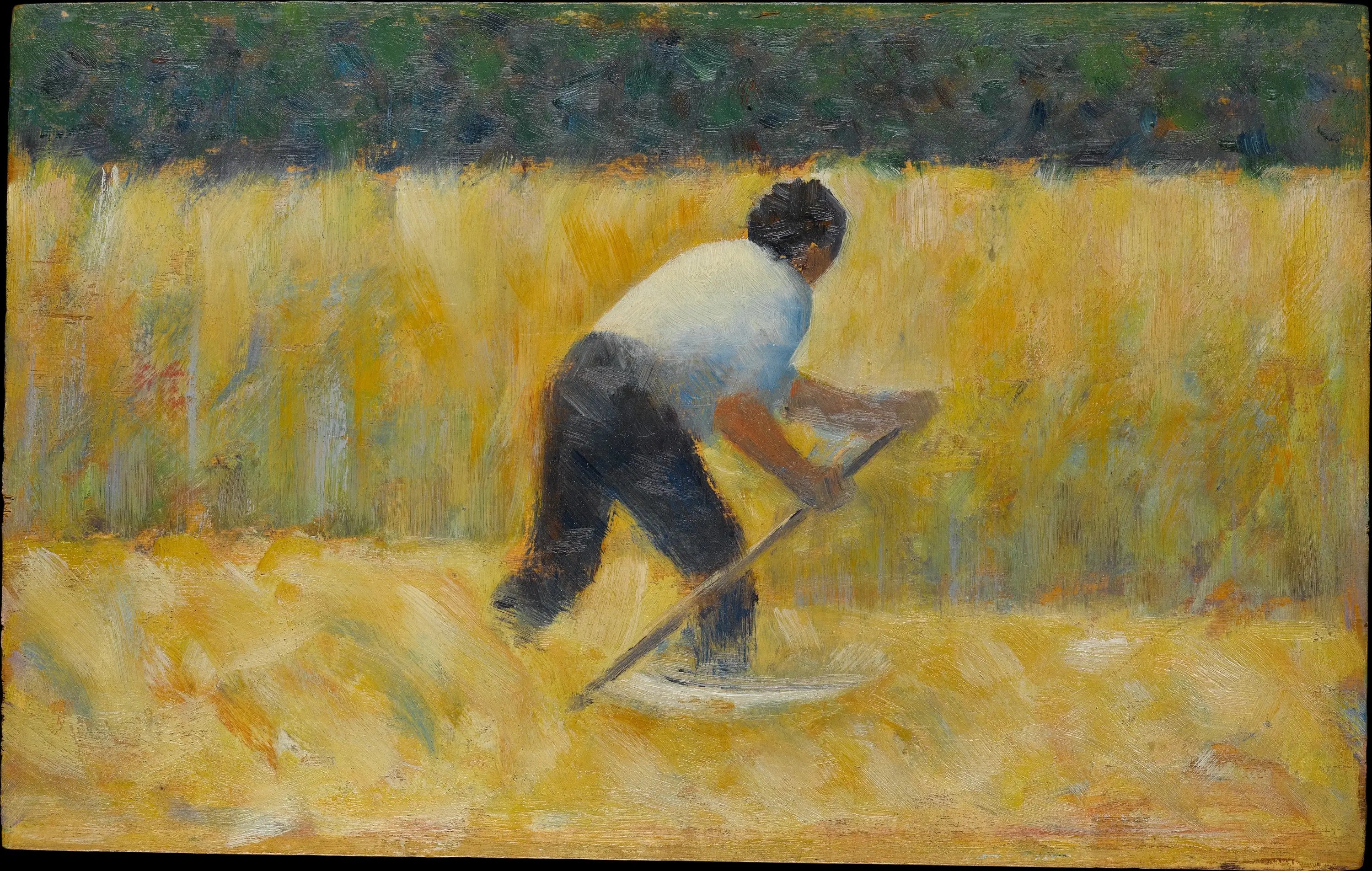 Reproduction du tableau « Le Faucheur - Georges Seurat » par Alpha Reproduction en peinture à l’huile