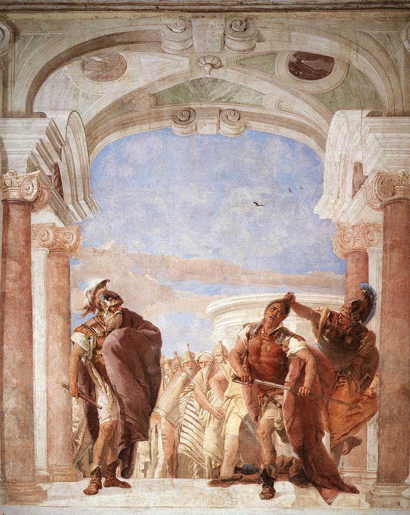Reproduction du tableau « La Rage d'Achille - Giovanni Battista Tiepolo » par Alpha Reproduction en peinture à l’huile