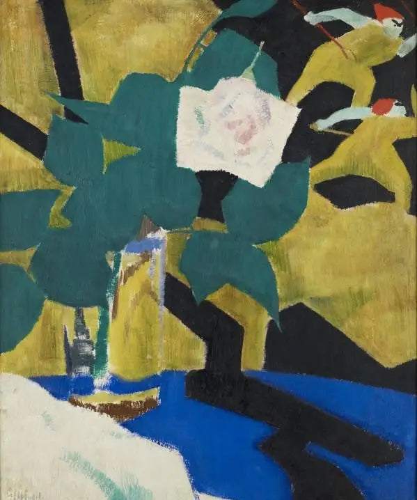 La Rose et le Paravent laqué - Francis Cadell - Alpha Reproduction