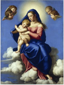 La Vierge et l'Enfant assis dans les nuages - Giovanni Battista Salvi
