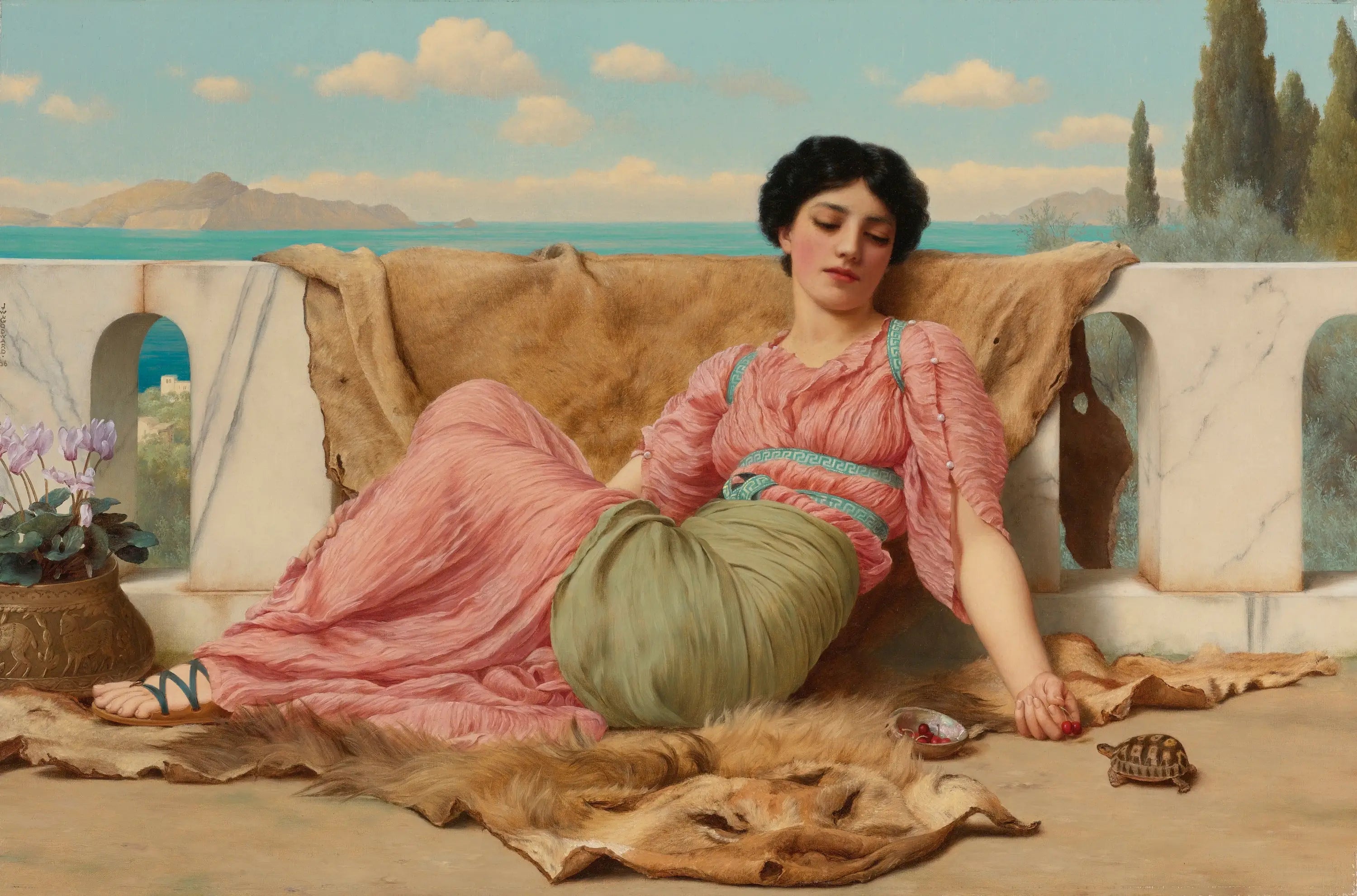 L’Animal de compagnie calme - John William Godward - Alpha Reproduction