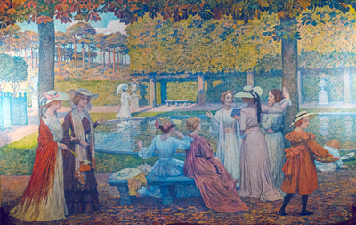 La lecture dans le parc - Théo van Rysselberghe - Alpha Reproduction