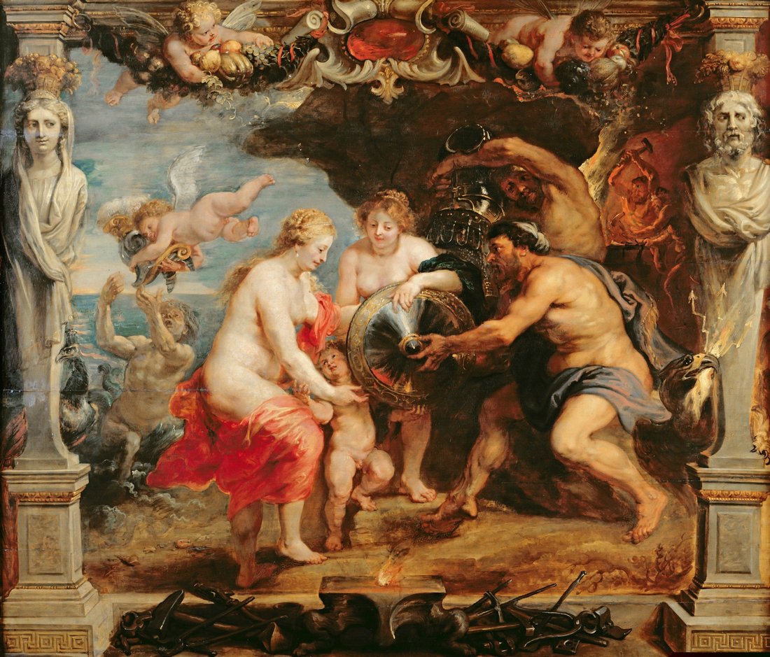 Thétis recevant de Vulcain les armes d'Achille - Peter Paul Rubens