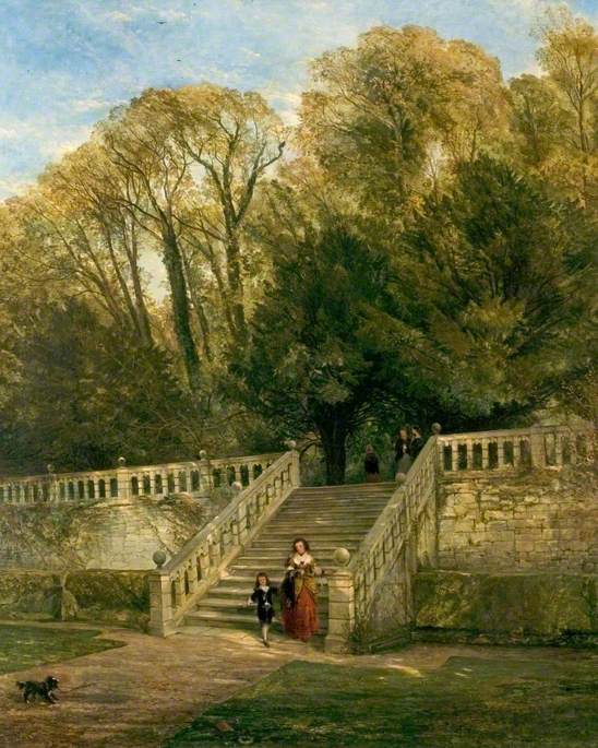 Escaliers de Haddon Hall, Derbyshire - William Powell Frith