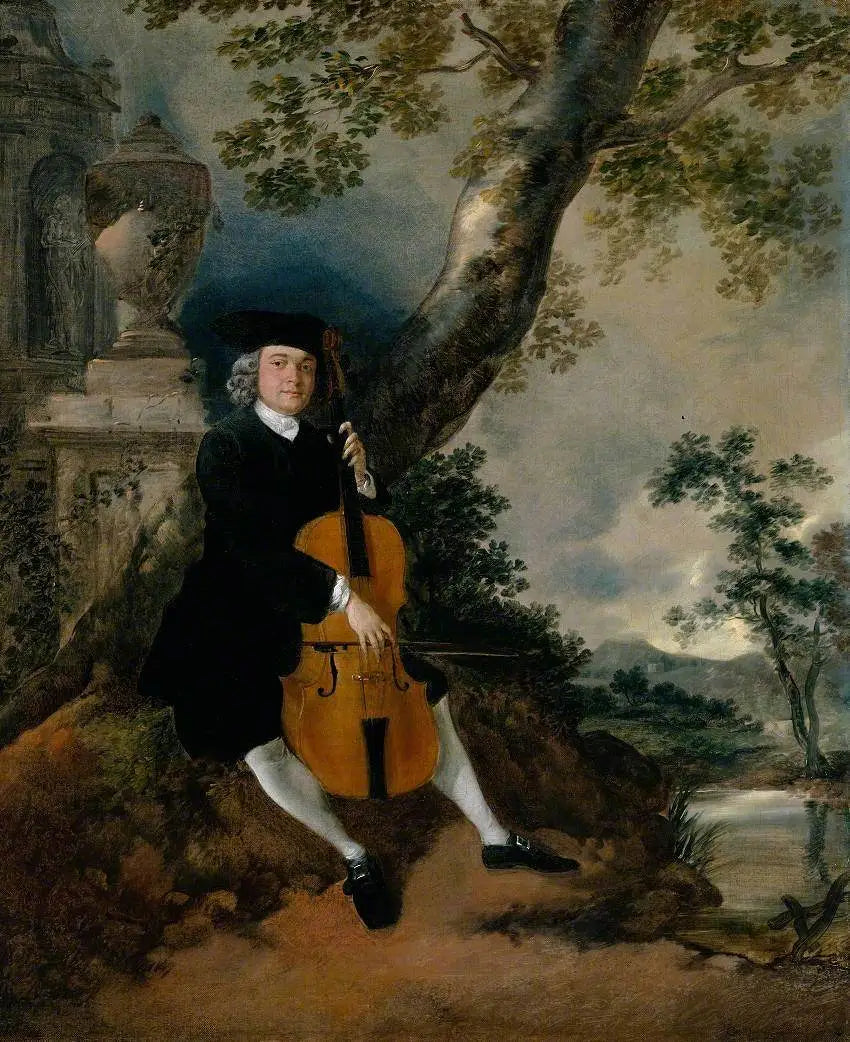 Le révérend John Chafy jouant du violoncelle dans un paysage - Thomas Gainsborough - Alpha Reproduction