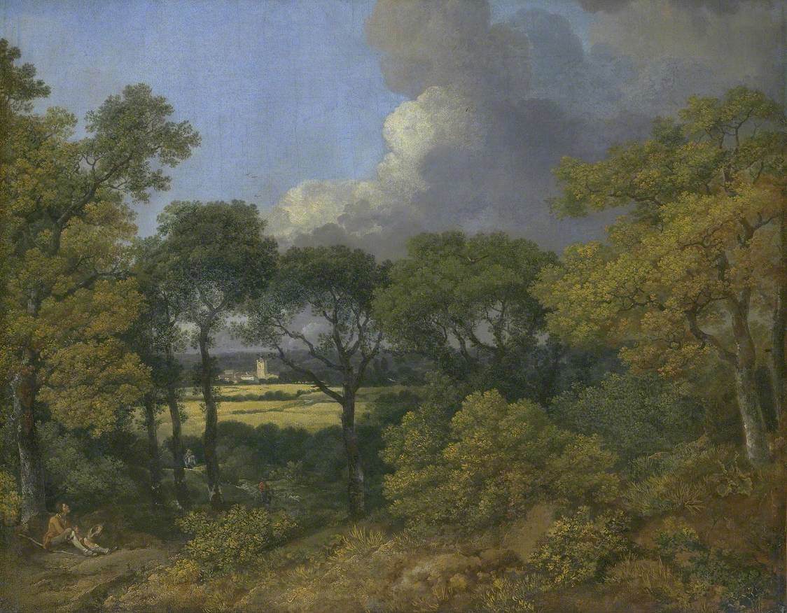 Paysage boisé avec un paysan au repos - Thomas Gainsborough