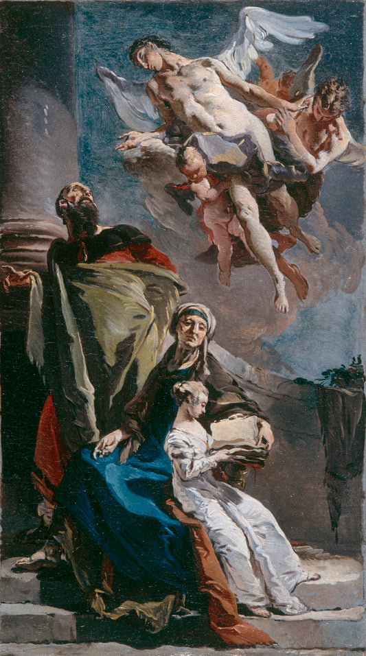 Reproduction du tableau « L'éducation de la Vierge - Giovanni Battista Tiepolo » par Alpha Reproduction en peinture à l’huile