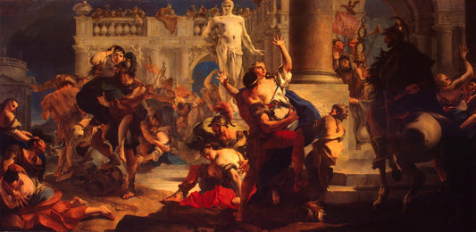 Reproduction du tableau « Viol des femmes Sabines - Giovanni Battista Tiepolo » par Alpha Reproduction en peinture à l’huile