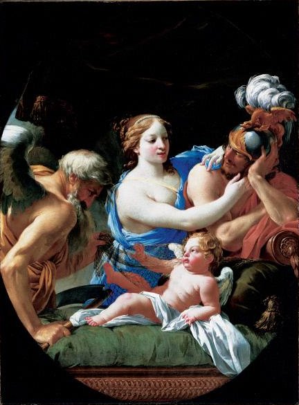 Le temps découvre l'amour de Vénus et Mars - Simon Vouet