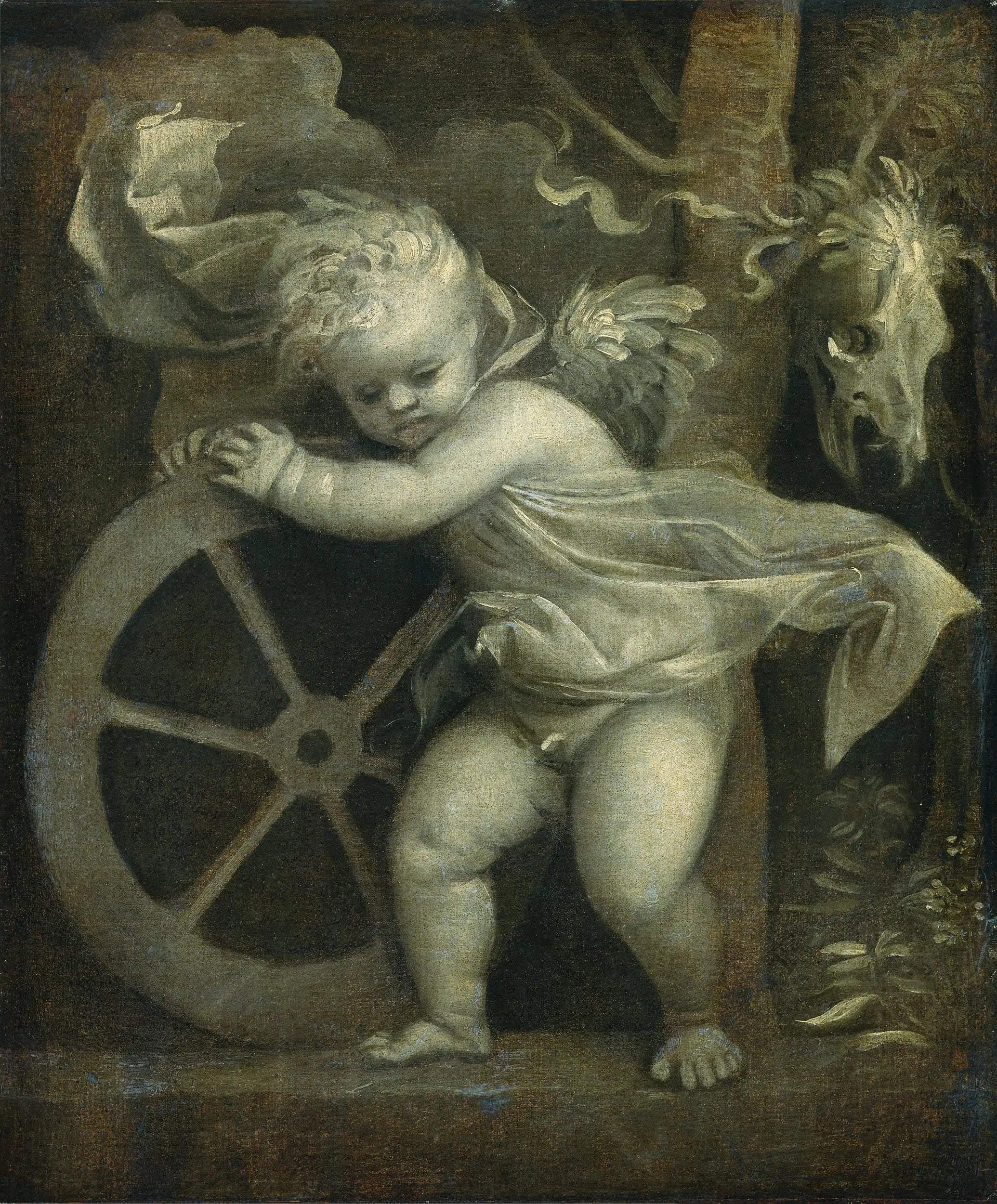Cupidon avec la roue du temps - Titian - Alpha Reproduction
