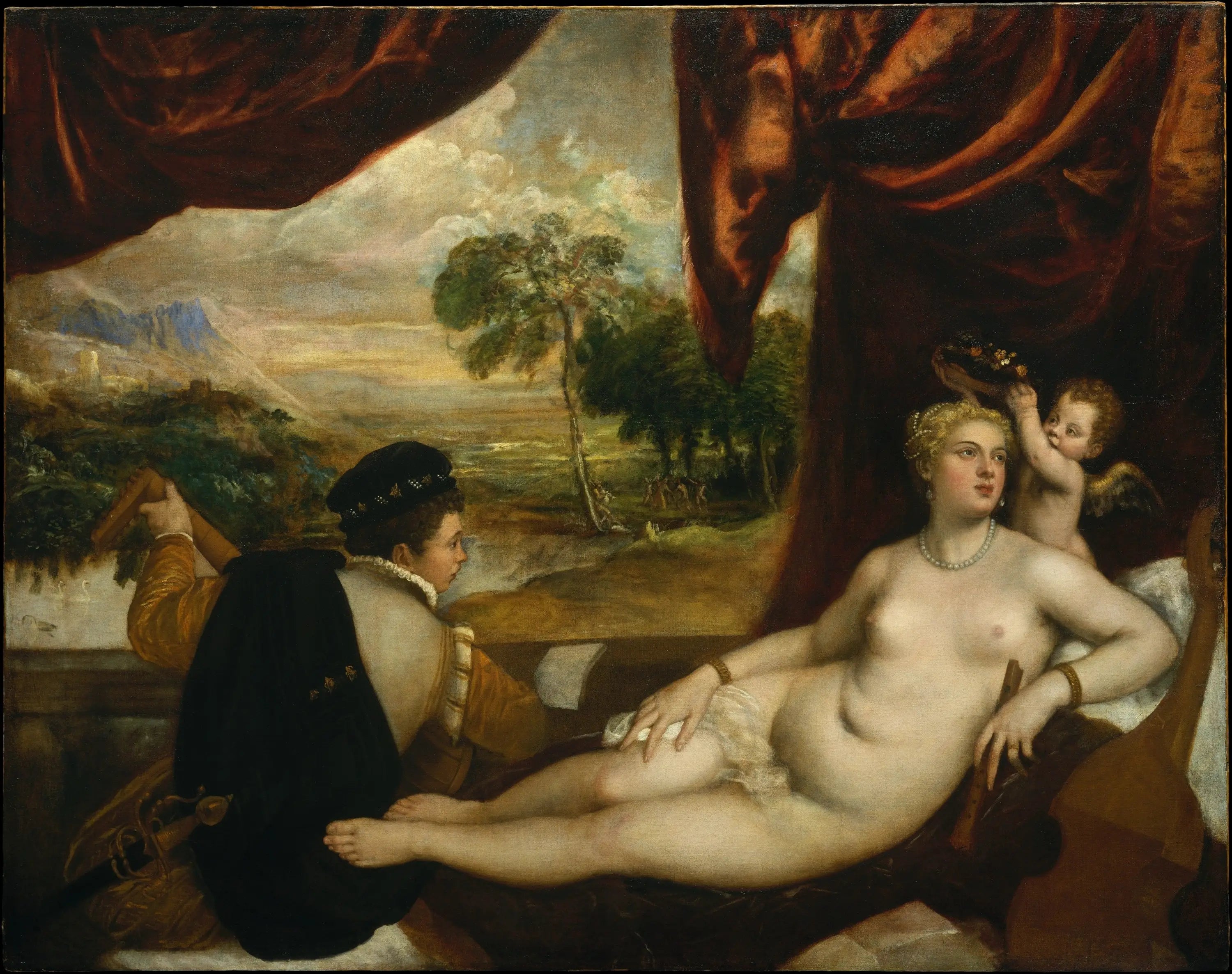 Vénus et le joueur de luth - Titian - Alpha Reproduction