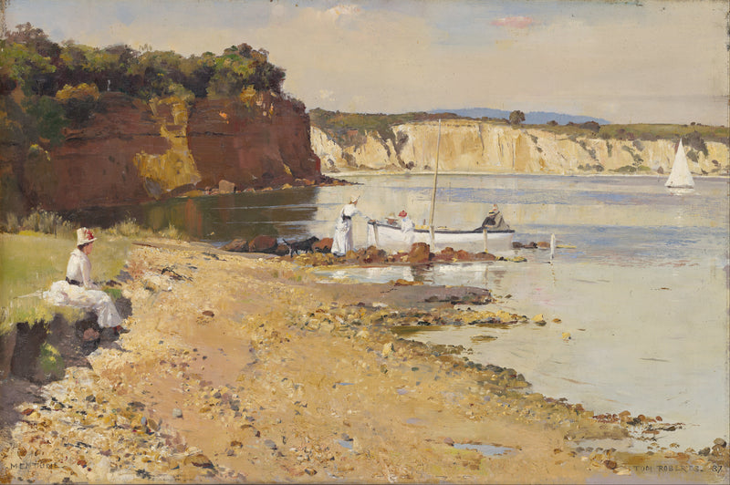 Slumbering sea, Mentone - Tom Roberts