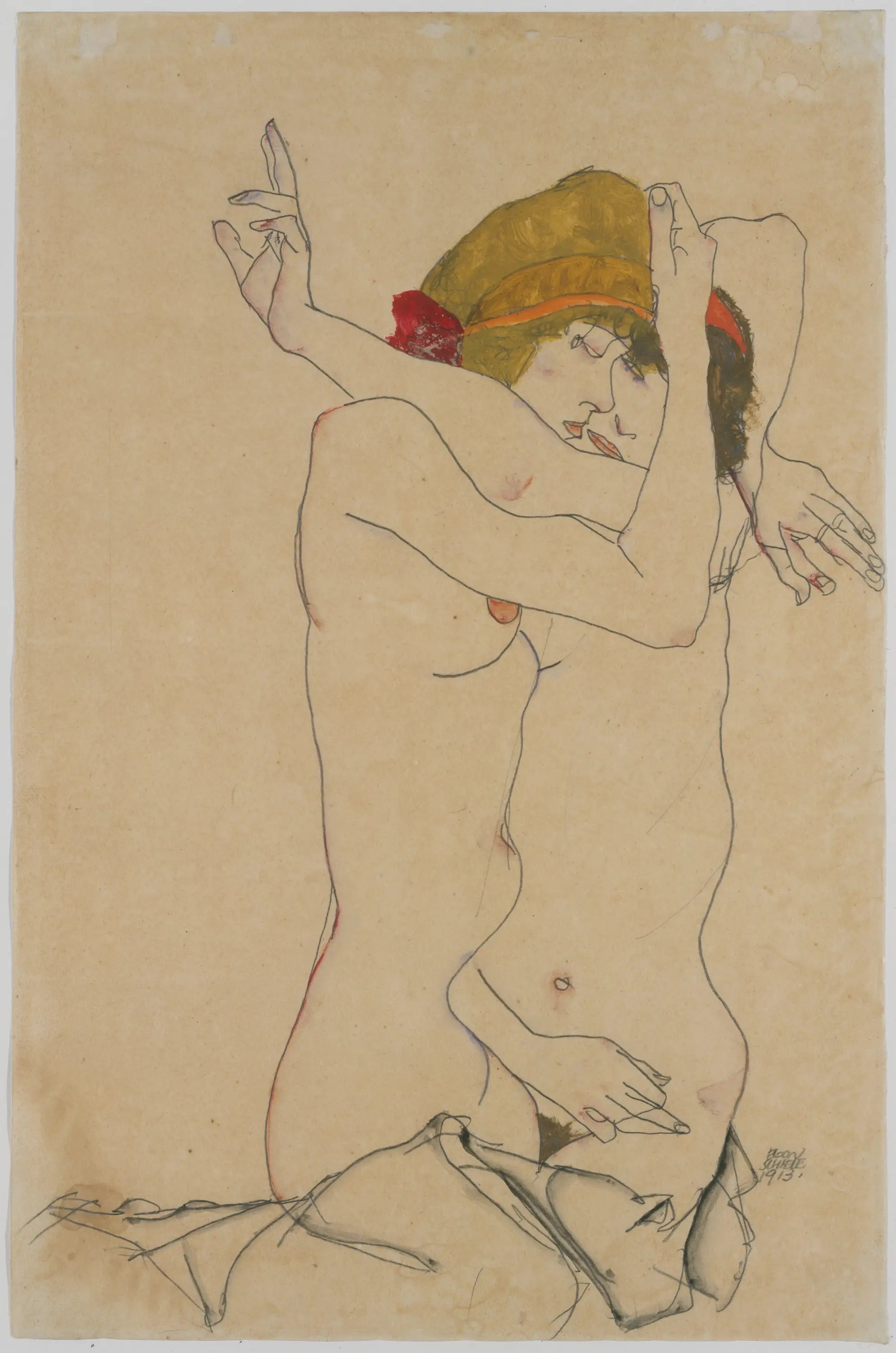 Reproduction du tableau « Deux femmes s'embrassant - Egon Schiele » par Alpha Reproduction en peinture à l’huile