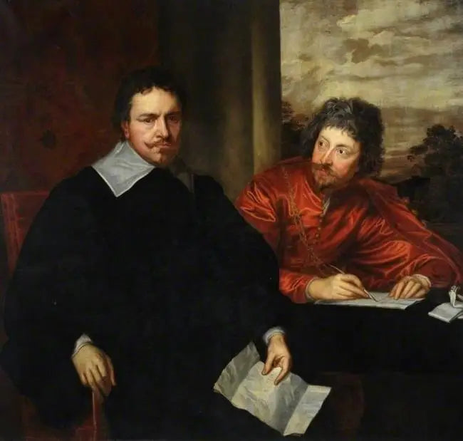 Double portrait de Thomas Wentworth 1er comte de Strafford (1593-1641) avec son secrétaire Sir Philip Mainwaring