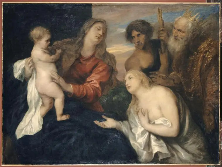 La Vierge l’Enfant Jésus et les Trois Repentants - Antoine van Dyck - Alpha Reproduction