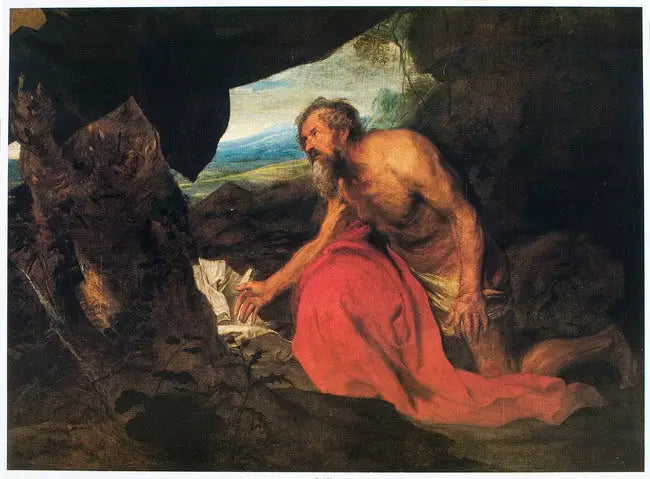 Saint Jérôme en ermite dans un paysage lisant - Antoine van Dyck - Alpha Reproduction